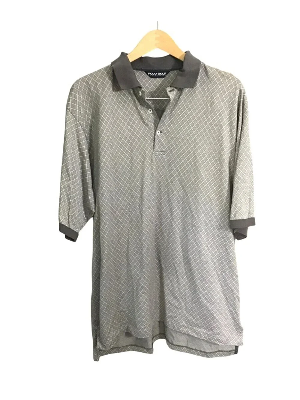 POLO GOLF BY RALPH LAUREN MENS GREY SHORT SLEEVE COTTON POLO SHIRT SIZE X-LARGE